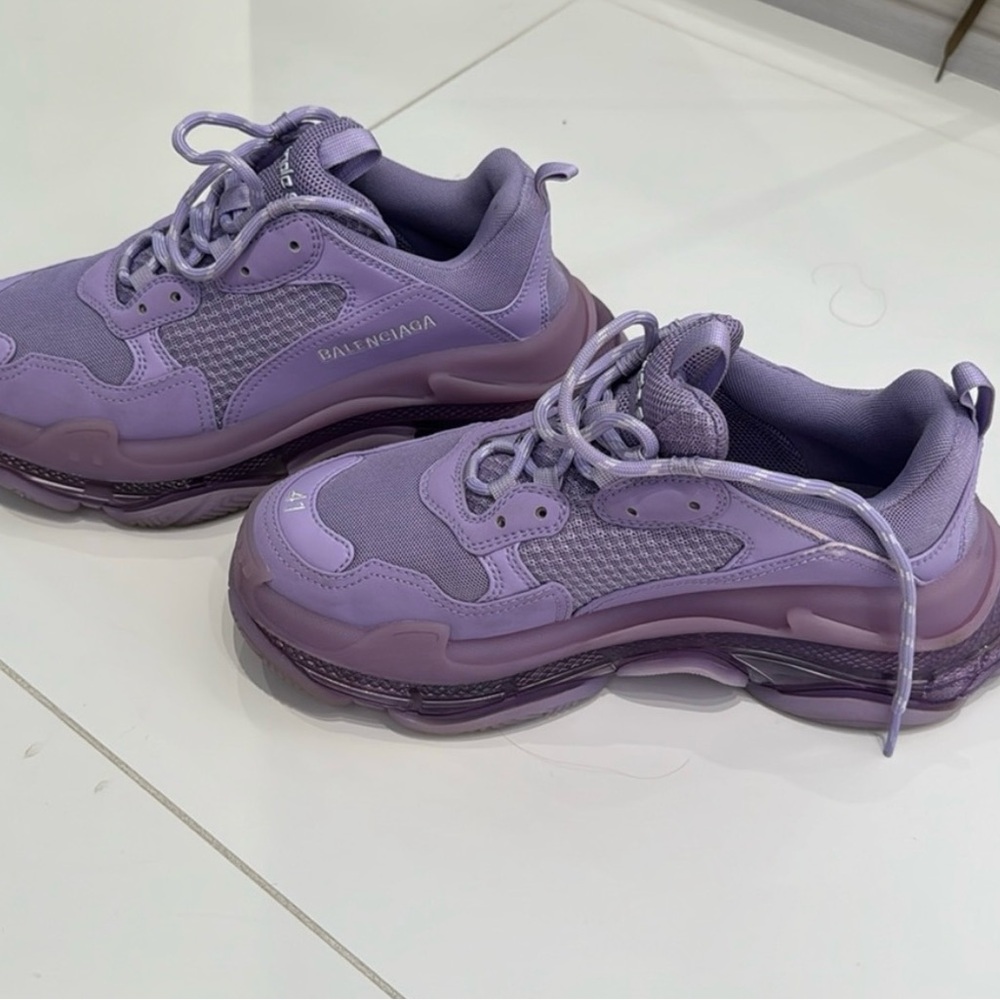 Rich Lavender Balenciaga triple s sneakers